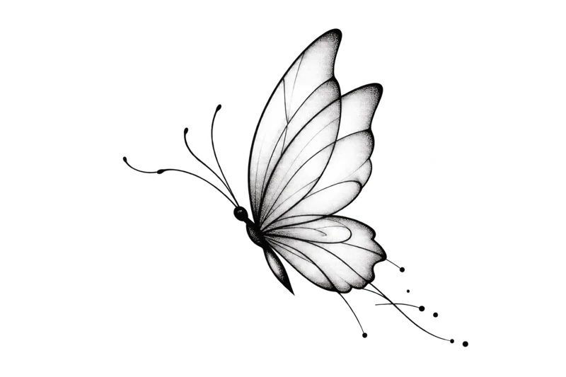 Isolated reconstructed artist reference: A wing beside the collarbone