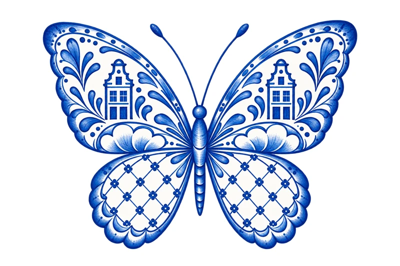 Isolated reconstructed artist reference: A little Delft, a little flight